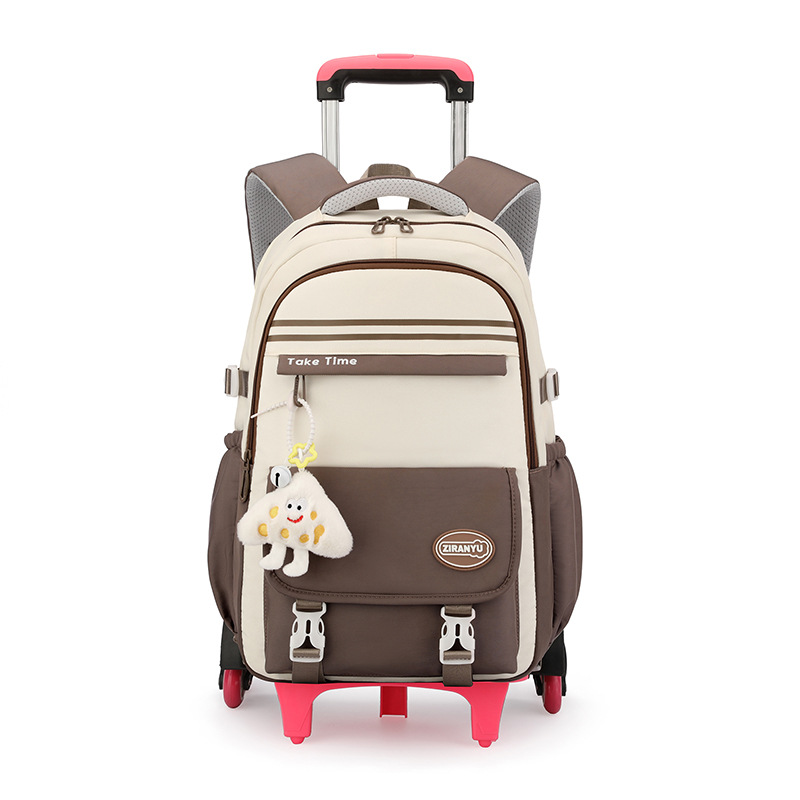 Pescado natural estilo coreano estudiantes de grado 3 - 6 bolsas escolares de varilla de tracción, bolsas escolares de moda ligeras de gran capacidad de estudiantes de secundaria