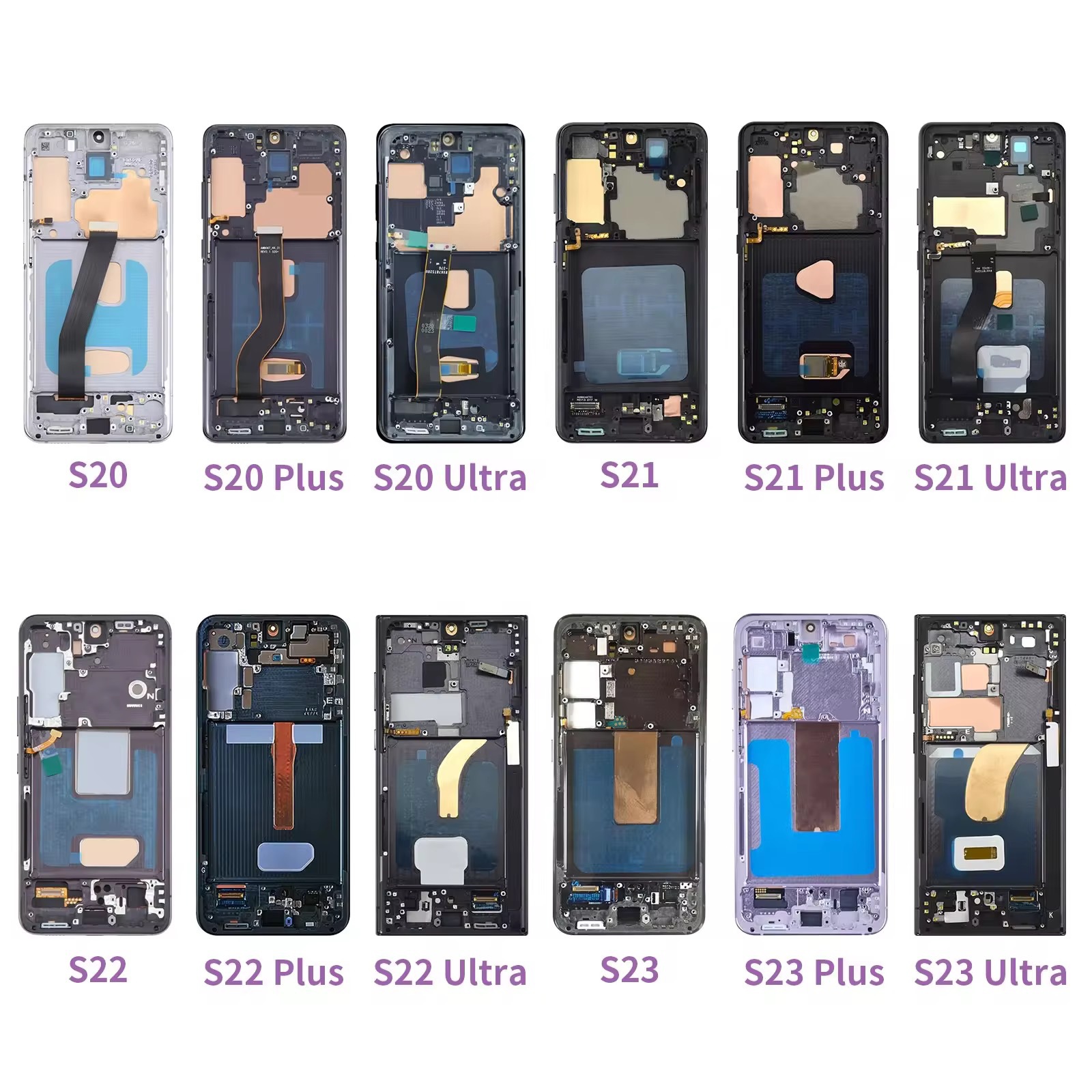 Aplicable a Samsung Curved Screen Original ORI S22 S23 S24 S25 S25U Asamblea de pantalla LCD de teléfono móvil