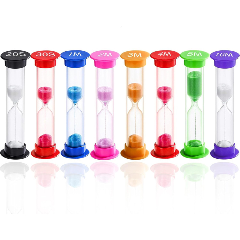 Hourglass Timer Drop-resistant Children's Plastic Hourglass Set Combination Creative Timer Home Decoration Accessories Logo
