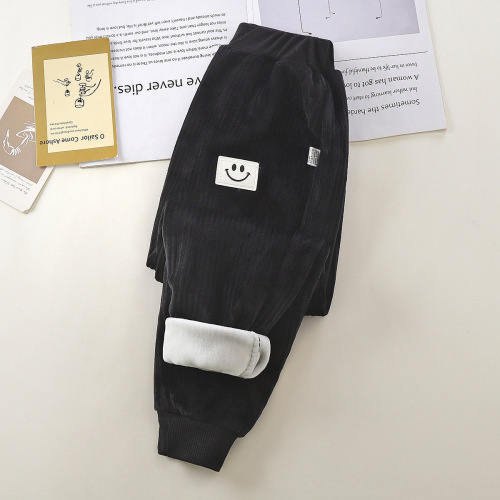 Children's sport pants new unisex baby baby lined pants autumn winter outerwear thick warm pants children's clothing