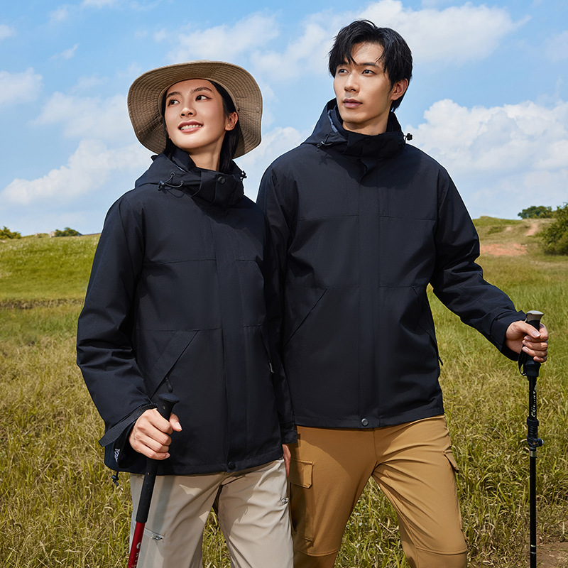 2025 Outdoor Jacket Three-In-One Men's and Women's Detachable Liner Windproof Waterproof Warm Autumn and Winter Jacket