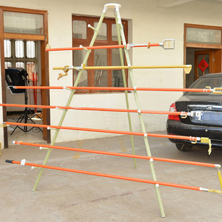 长柄带电作业操作杆放置架绝缘工具横担插放架电力施工操作杆摆架