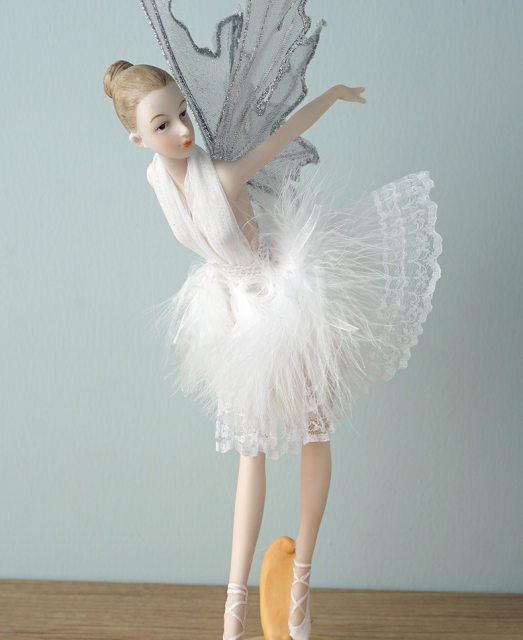 Ballerina Girls Cute Fairy Miniature Figurines Resin White Wings Ballet  Angel Desktop Ornaments Modern Elegant Room Home Decor - AliExpress