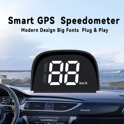 Speed Measuring Device, Vehicle HUD - y05-overseas-version-white-kmh-kilometers-per-hour-with-usb-cable