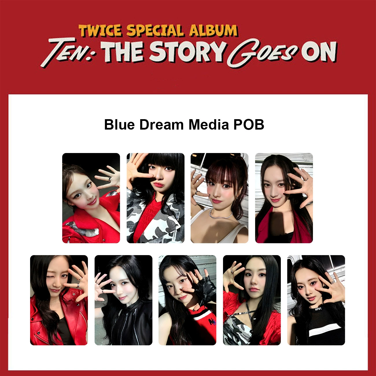Десятая годовщина Twice специальный альбом "TEN The Story Goes On" бонусная карта