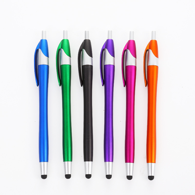 Lápiz táctil de doble propósito tableta lápiz óptico capacitivo de cabeza fina en stock pluma pequeña pluma de aceite de pantalla táctil