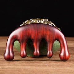 Zitan wood massage comb head meridian massage head meridian wooden comb