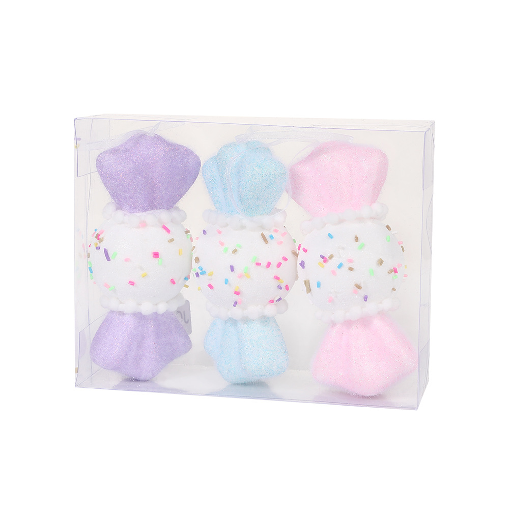 espuma de macaron helado caramelo decoración transfronteriza árbol de Navidad caliente decoración de imitación tarta de hielo colgante