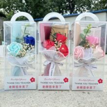 教师节肥皂花束学生送老师香皂玫瑰永生花批发花摆摊创意礼物