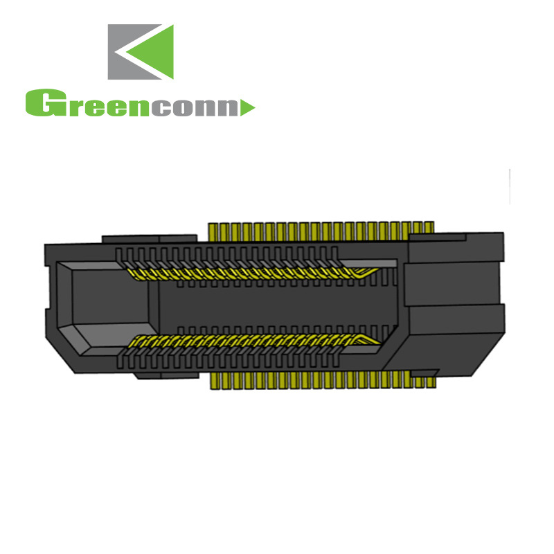greenconn间距0.50mm双排40P板对板连接器 母端公端车载连接器组合