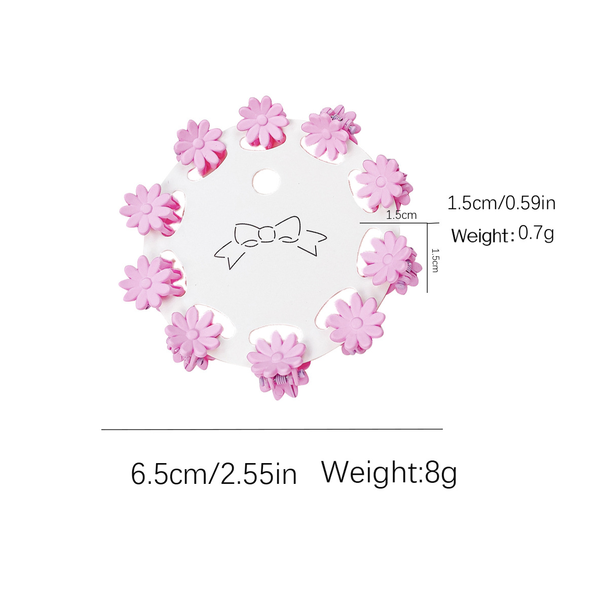 Juego de 10 mini pinzas para el cabello estilo coreano, clips dulces color caramelo