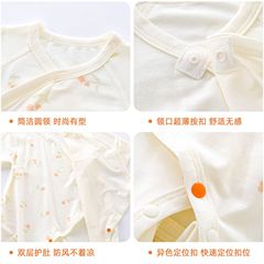 嬰幼兒衣服安陽童裝新生兒寶寶夏款薄款短袖連體衣爬服偏襟哈衣