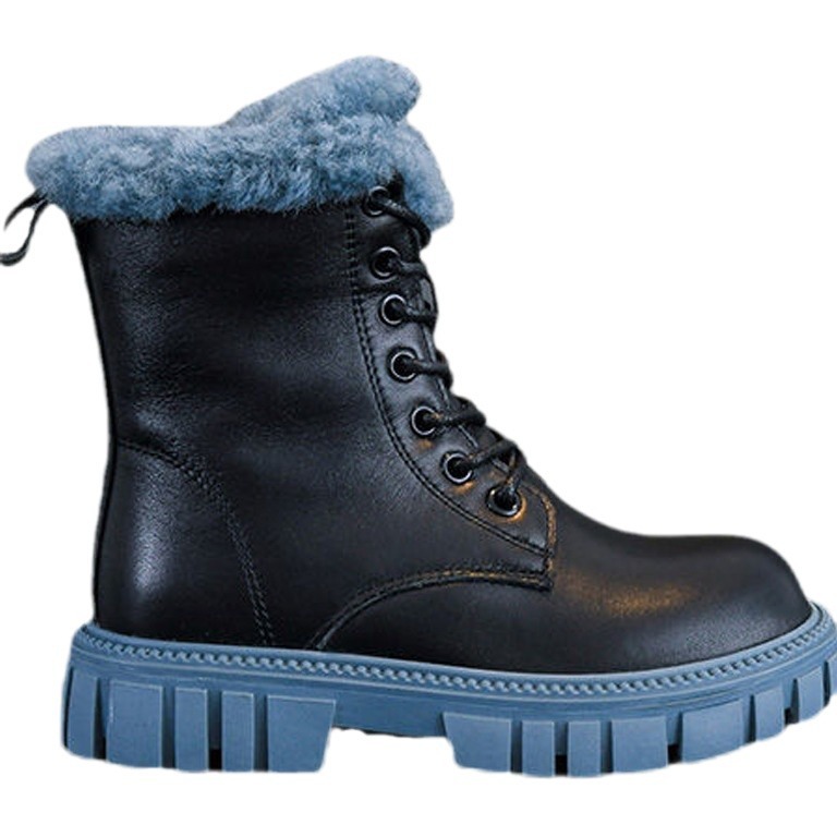 Zapatos de niña Martin botas 2023 Otoño e Invierno Nuevas botas de cuero para niños fritas botas individuales de calle Botas cortas de estilo británico botas para niños