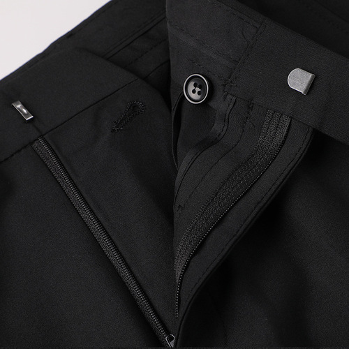 Professional suit pants, drooping high-end feel, cropped trousers, straight-leg loose-fit business style, relaxed and hip-hugging one-step skirt for women