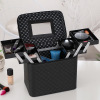 Capacious universal handheld cosmetic bag, cosmetic storage box for traveling