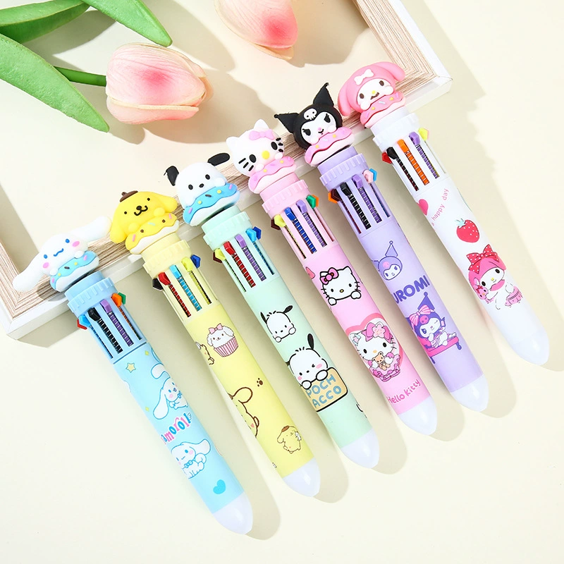 Creative cute multicoloured high quality ballpoint pen for students, with little bears
