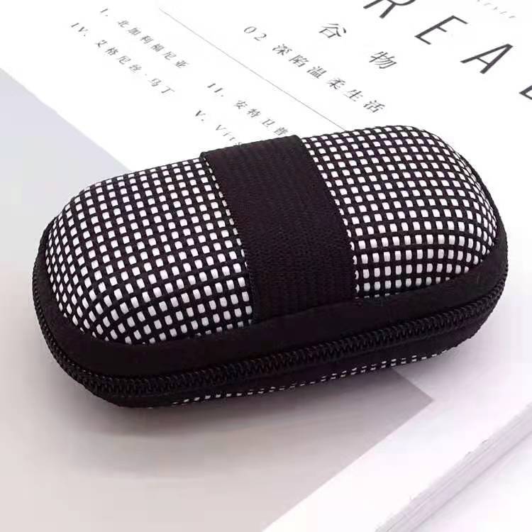 新折疊老花眼鏡盒超輕便攜式拉鏈盒穿皮帶精品EVA便攜帶包收納包