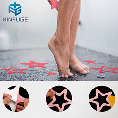 Amazon Peva Self-Adhesive Pink Pentagonal Star Bathroom Waterproof Non-Slip Decal, Cartoon Star Bathtub Non-Slip Sticker