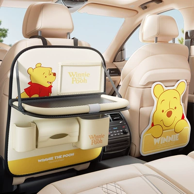 Storage Hanging Bag, Car storage bag/box - winnie-the-pooh-storage-bag-anti-kick-pad-comes-with-a-storage-bucket