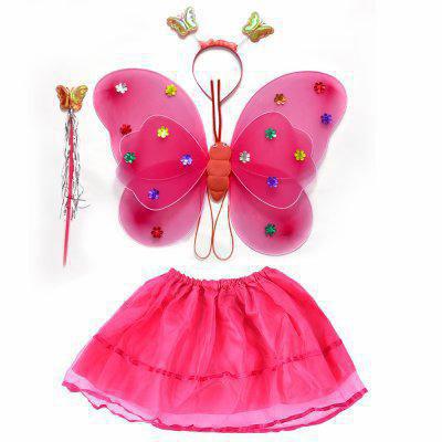 Alas de mariposa luminosas para niños apoyos de disfraces alas de Ángel luminosas 20 luces alas de mariposa conjunto de tres piezas