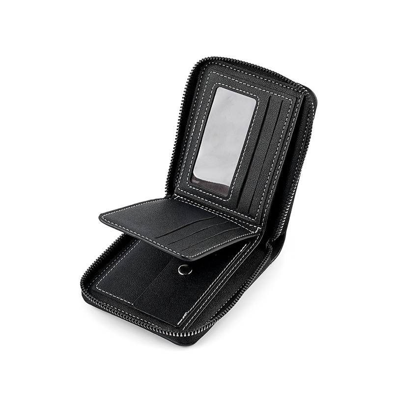 Cartera para hombre estilo retro con cremallera