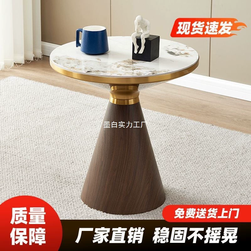Известный в Интернете круглый каменный журнальный столик в итальянском стиле для гостиной, диван, приставной столик, стол для встреч в отеле, балкон, стол и стулья для отдыха, небольшой круглый стол