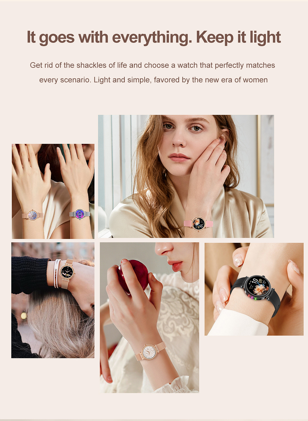 Smartwatch For Women With Colourful Light Pedometer And Round Screen_voghion.com