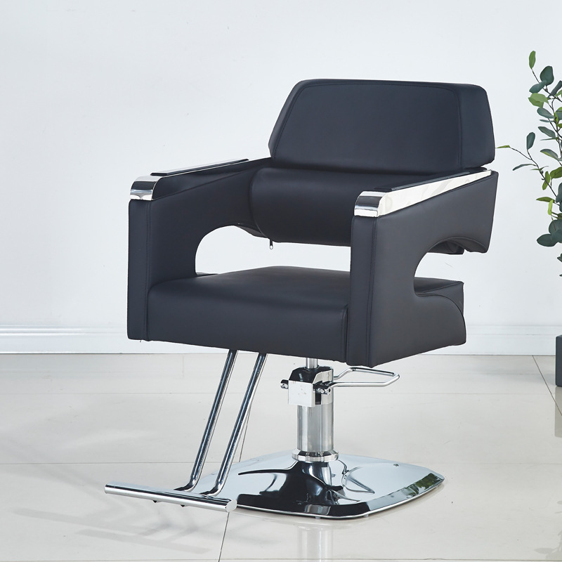 Silla de peluquería Silla de peluquería Silla de peluquería Silla de corte de pelo minimalista moderna Silla de peluquería de acero inoxidable de elevación giratoria