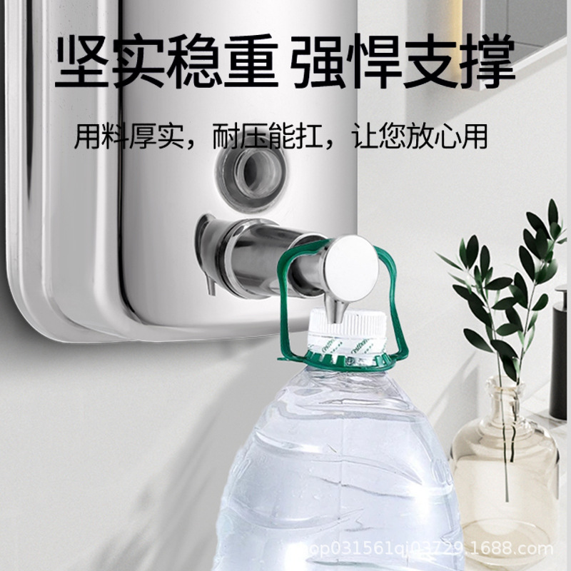 Acero inoxidable jabón de acero 500ml plateado detergente de cocina prensador de gel de ducha colgado en la pared botella de desinfectante de manos