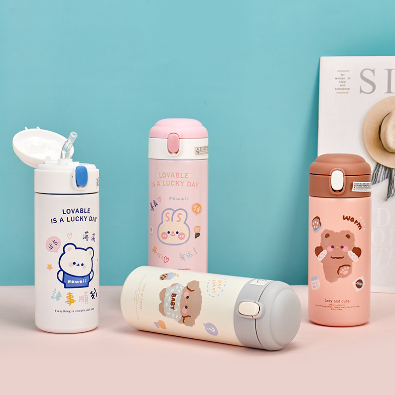 Niedliche Edelstahl Trinkflasche Für Kinder Im Wald Design_voghion.com