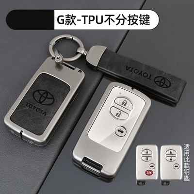 Rong Fang rav4 Weifeng Highlander, Car key bag - no-specifications-toyota-g-model-tpu-regardless-of-buttons-metallic-black-shell-ring-crescent-buckle
