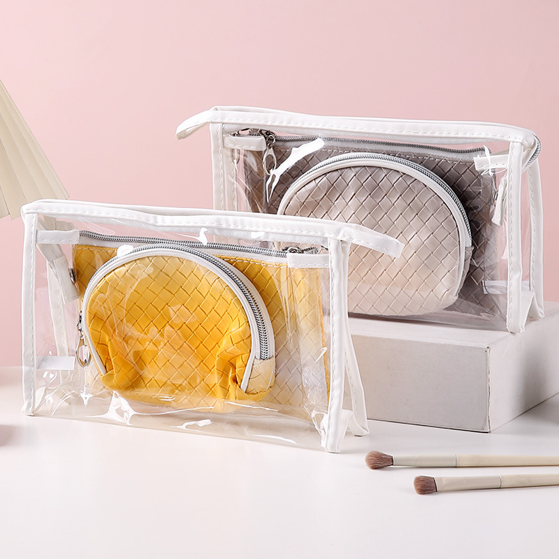 Bolsa de lavado, paquete de tres piezas, bolsa de almacenamiento de cosméticos portátiles, bolsa de almacenamiento de cosméticos impermeables de gran capacidad