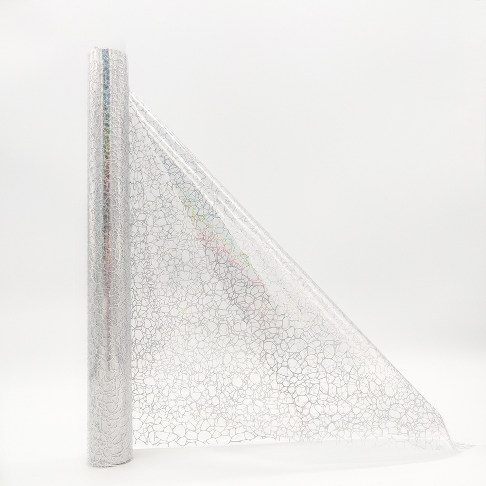 耐高温PET银色细砂鹅卵石镭射洗铝转移膜烫金膜镀铝预涂膜厂家