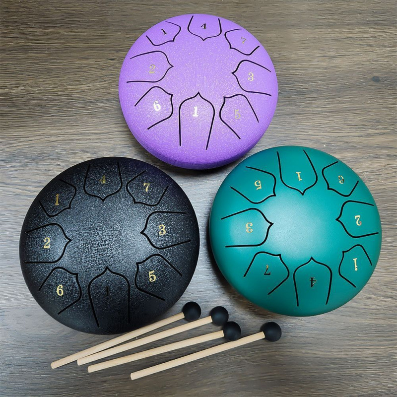 Drum etéreo de pulgada sonido mini pulgada sonido de niños de iluminación estudiantes instrumentos musicales tambor lengua de acero principiantes Aliexpress