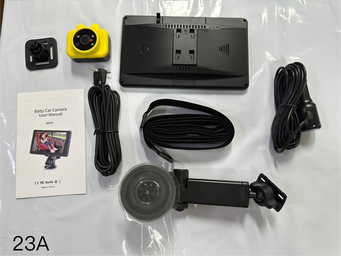 Cross-Border New Product In-Car Baby Monitor Hd 1080P Camera with Rear Pull 7inch Car Baby Monitor