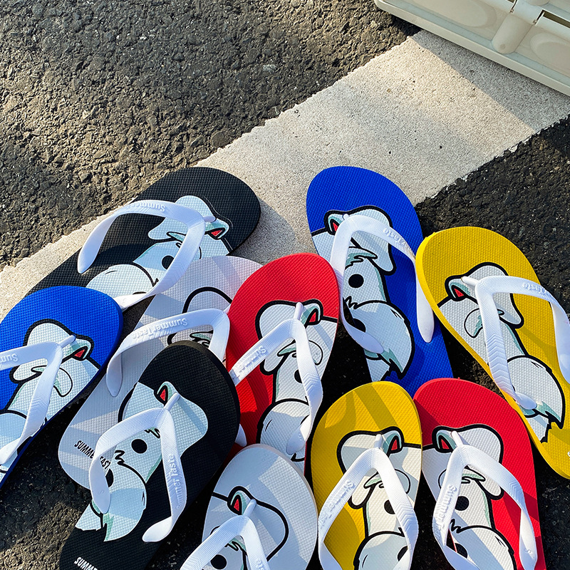 Cross-border human-shaped slippers for men, summer cool slippers with non-slip, toe sandals, casual, beach shoes, personalized, outerwear, wholesale