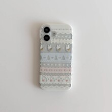 韩系卡通雪花毛衣米菲兔适用iphone17promax苹果16手机壳15新款14