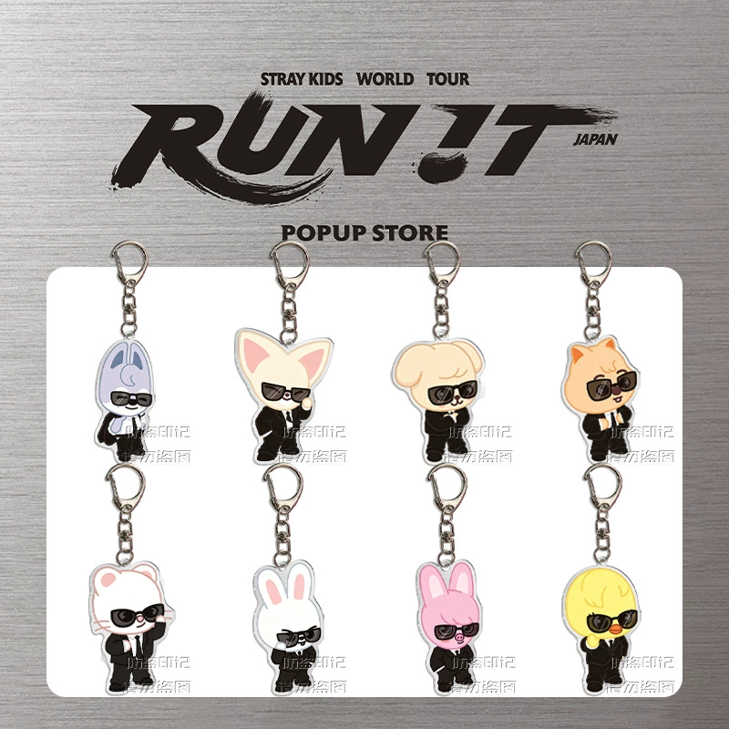 Брелок-подвеска STRAYKIDS из акрила тур RUN IT