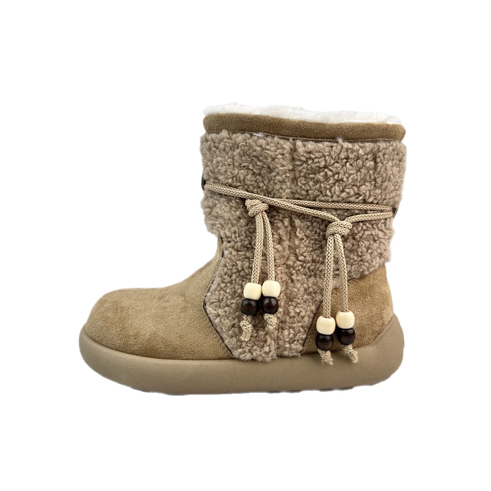 Yuanbo 2025 invierno nuevo botas de nieve de mujer de peluche para mostrar pies pequeños arcos de moda de peluche cálido fondo grueso image 6