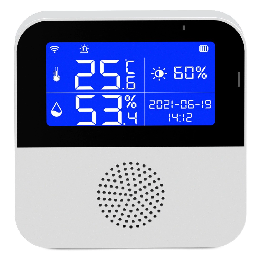 Многофункциональный датчик температуры, влажности и даты Tuya APP для офиса, дома и лаборатории с функцией оповещения.