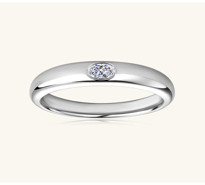 25g Weight Moissanite Inlay Material Rings Classification 1 Piece Quantity Daily Occasion 925 Sterling Silver Material Geometric Pattern Women's, Couple Gender GRA, Plating, Inlay Design INS Style, Simple Style Style Moissanite 925 Sterling Silver Rings Geometric Rings 6