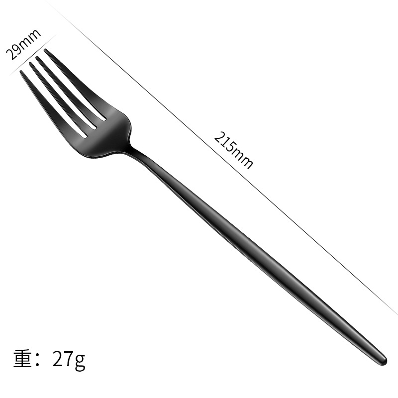Large fork pure black