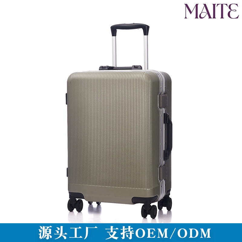 New Waterproof 24inch Simple Aluminum Frame Suitcase Student Travel Suitcase with Universal Wheels Lightweight Business Travel Trolley Case