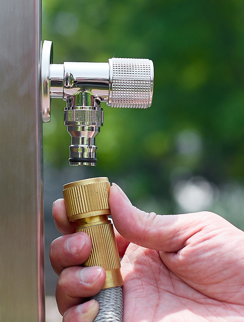 Outdoor faucet anti-freezing courtyard garden watering spray gun, outdoor household 4-point all-copper high-flow Angle valve faucet undefined