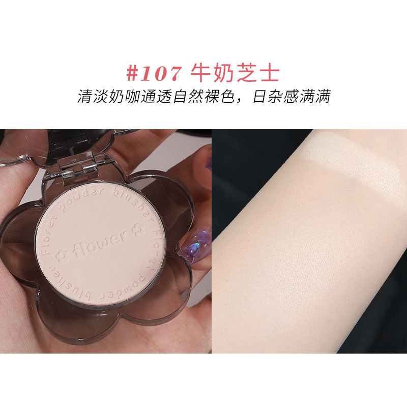 Biya Biya Nen Girl Rubor 2023 Nuevo estilo que ilumina el cutis Maquillaje nude natural Color cálido Mate Monocromo Polvo de rubor monocromático