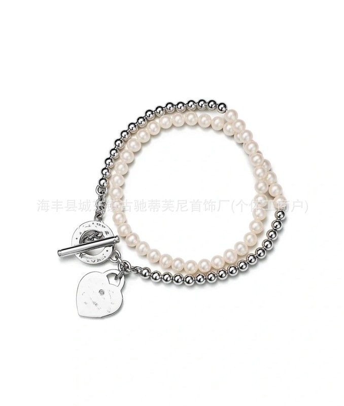 T's 新しいハイバージョン V ゴールドラブパール二層仏ビーズブレスレット女性用 18K ゴールドメッキ小さなフレグランスブレスレットペアバージョン|undefined