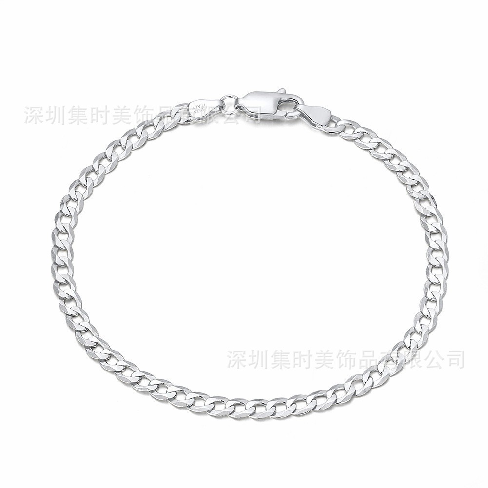 West Lake Cuban Chain Bracelet, Popular Cross-Border Fashion Item for Men, Stylish and Versatile Side-Body Clavicle Chain
