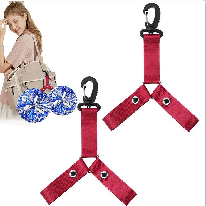 Manufacturer Wholesale Anti-Fall Black Triangle Buckle Strap Cheerleading Pom-Pom Strap Cross-Border Hot-Selling Hanger Strap with Backpack Hook Manufacturer Wholesale Anti-Fall Black Triangle Buckle Strap Cheerleading Pom-Pom Strap Cross-Border Hot-Selling Hanger Strap with Backpack Hook