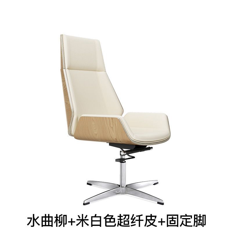 물푸레나무 + 황백색 극세사 가죽 + 고정바퀴