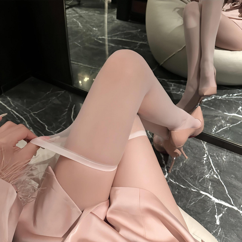 Seamless Matte White Stockings for Women, Sheer Purple High Tube Transparent Long Tube Black Stockings, Sexy Over-The-Knee Thigh-High Socks Sy Seamless Matte White Stockings for Women, Sheer Purple High Tube Transparent Long Tube Black Stockings, Sexy Over-The-Knee Thigh-High Socks Sy